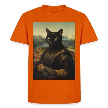 Mona Lisa… aber es ist eine Katze | Männer Premium T-Shirt - Orange 