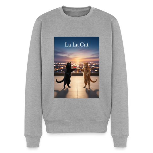 La La Cat – Tanz über den Dächern |  Männer Premium Pullover - Grau meliert