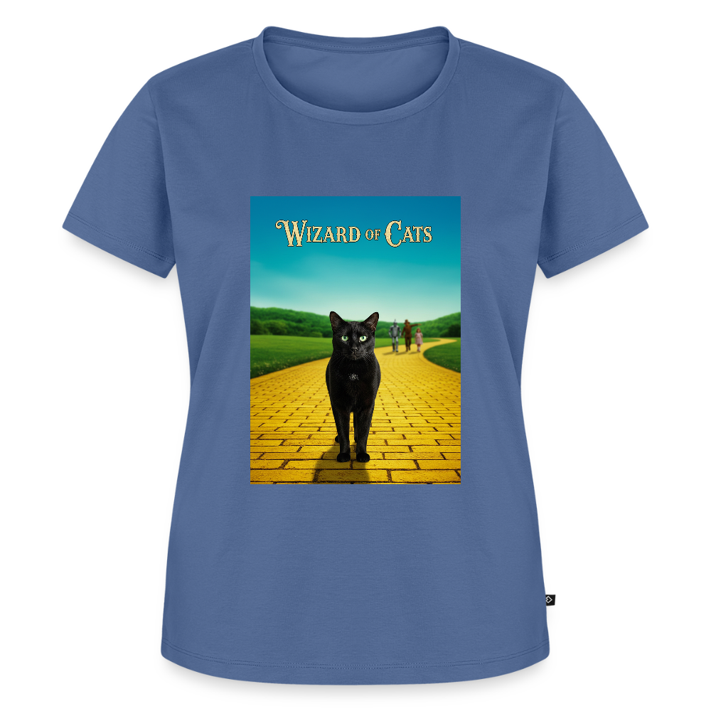 Wizard of Cats – Der gelbe Weg gehört Krümel | Frauen Premium T-Shirt - Taubenblau