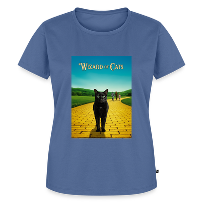 Wizard of Cats – Der gelbe Weg gehört Krümel | Frauen Premium T-Shirt - Taubenblau
