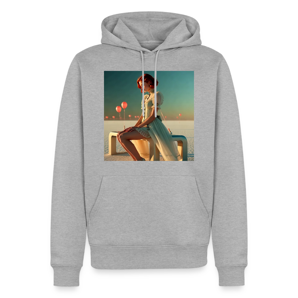 Leise Gedanken bei lauter Farben | Männer Premium Hoodie - Grau meliert