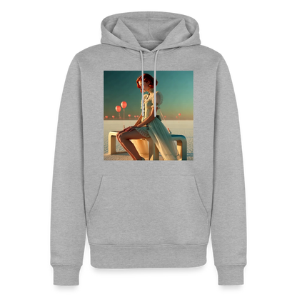 Leise Gedanken bei lauter Farben | Männer Premium Hoodie - Grau meliert