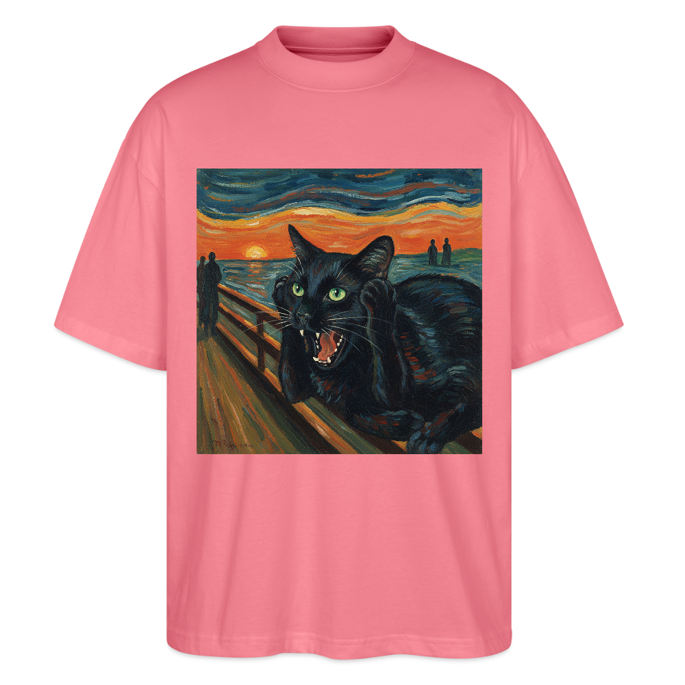 Der Schrei… aber die Katze hat’s zuerst gemerkt | Stanley/Stella Oversized Unisex Bio T-Shirt Blaster - Pink 