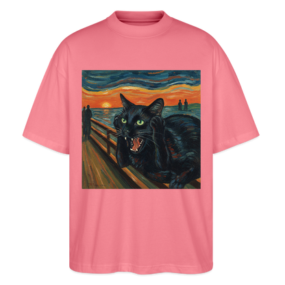 Der Schrei… aber die Katze hat’s zuerst gemerkt | Stanley/Stella Oversized Unisex Bio T-Shirt Blaster - Pink 