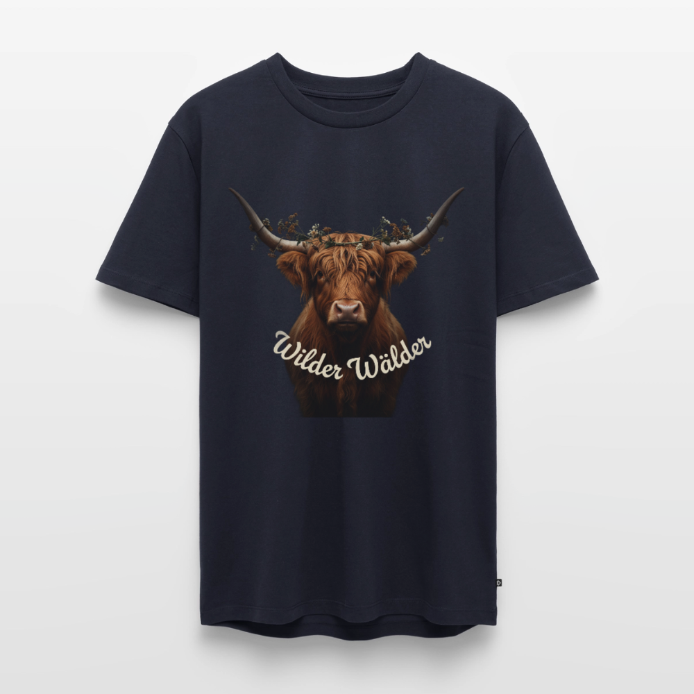 Wilder Wälder – Schwarzwald Highland Rind | Männer Premium T-Shirt - Navy