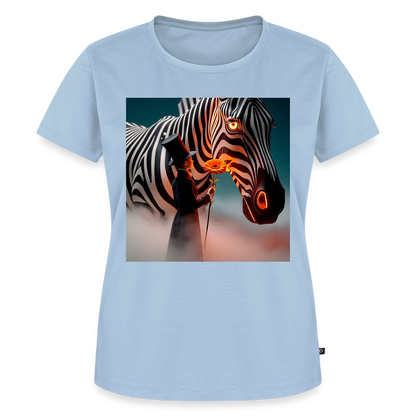 Blumen für ein Zebra | Frauen Premium T-Shirt - Hellblau