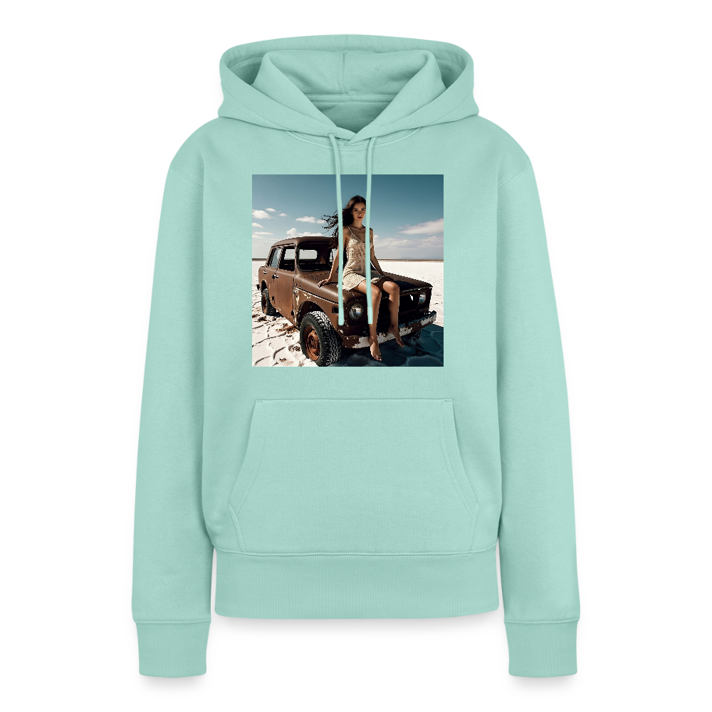 Warten auf irgendwas | Frauen Premium Hoodie - Mint 