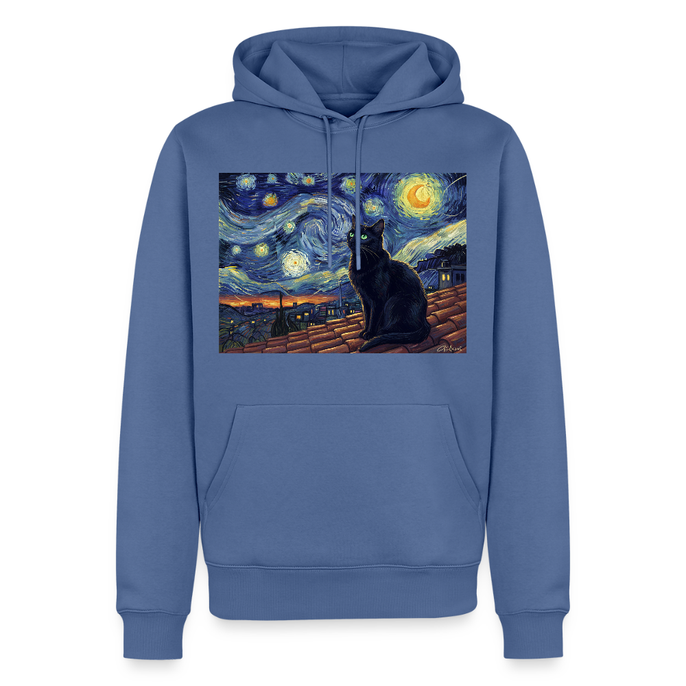 Sternennacht… aber die Katze denkt nach | Männer Premium Hoodie - Taubenblau