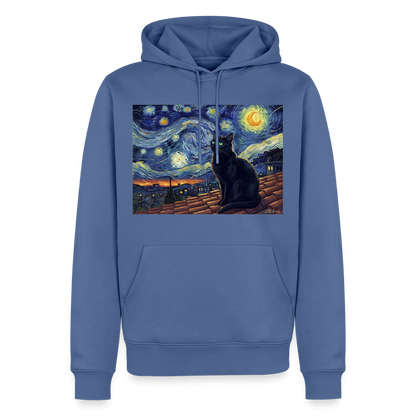 Sternennacht… aber die Katze denkt nach | Männer Premium Hoodie - Taubenblau