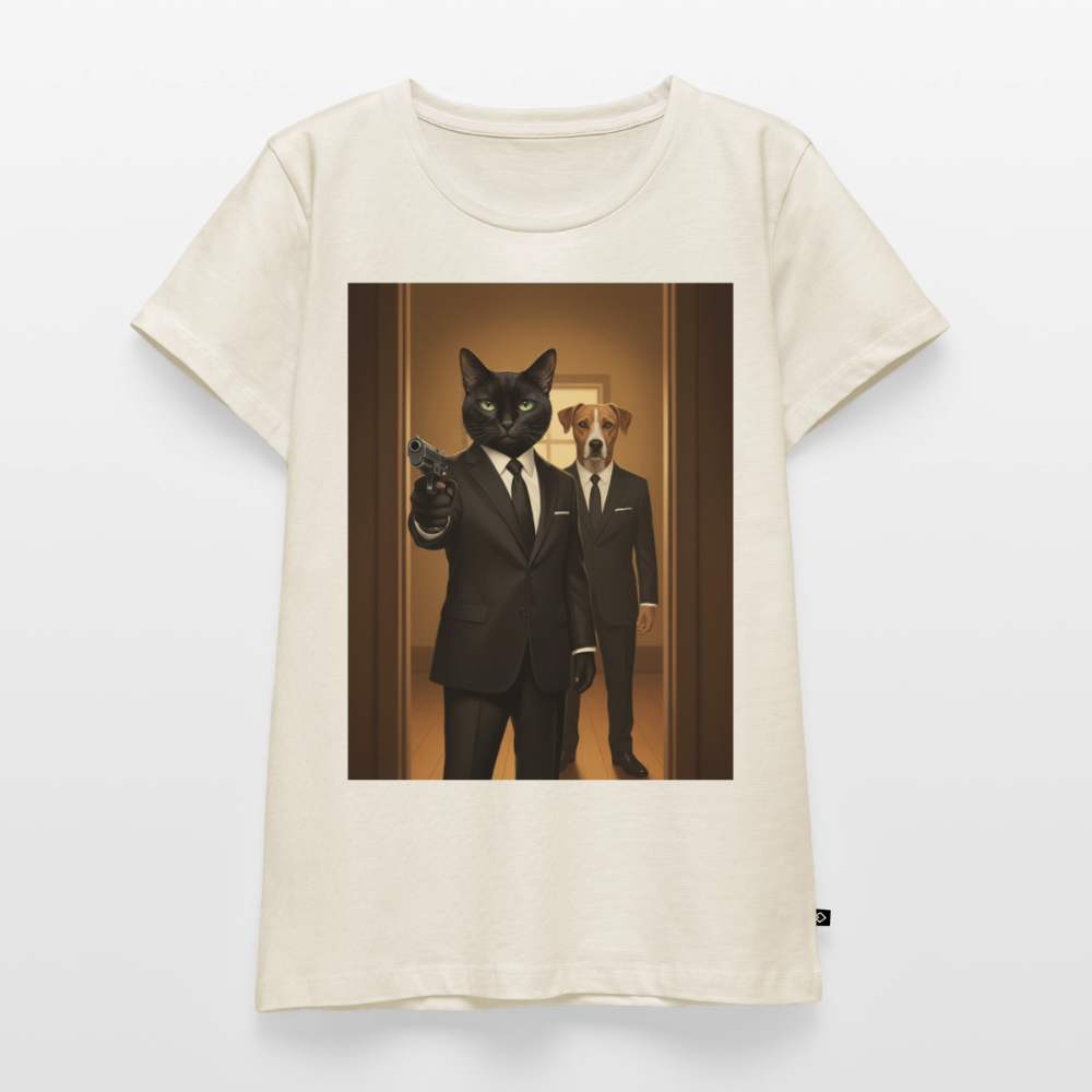 Krümel – Say Meow Again | Frauen Premium T-Shirt - Naturweiß
