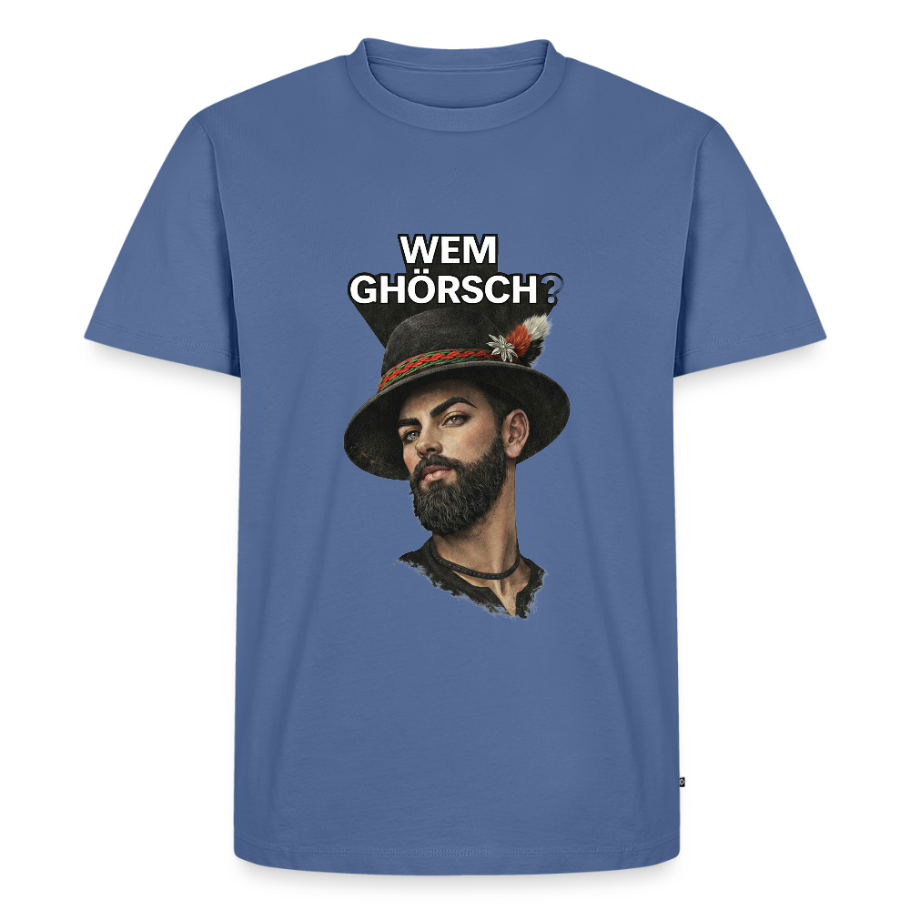 Wem ghörsch? – Alemannische Klärung | Männer Premium T-Shirt - Taubenblau
