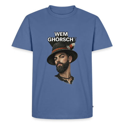 Wem ghörsch? – Alemannische Klärung | Männer Premium T-Shirt - Taubenblau