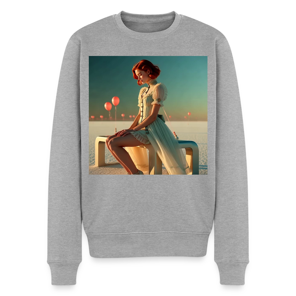 Leise Gedanken bei lauter Farben |  Männer Premium Pullover - Grau meliert