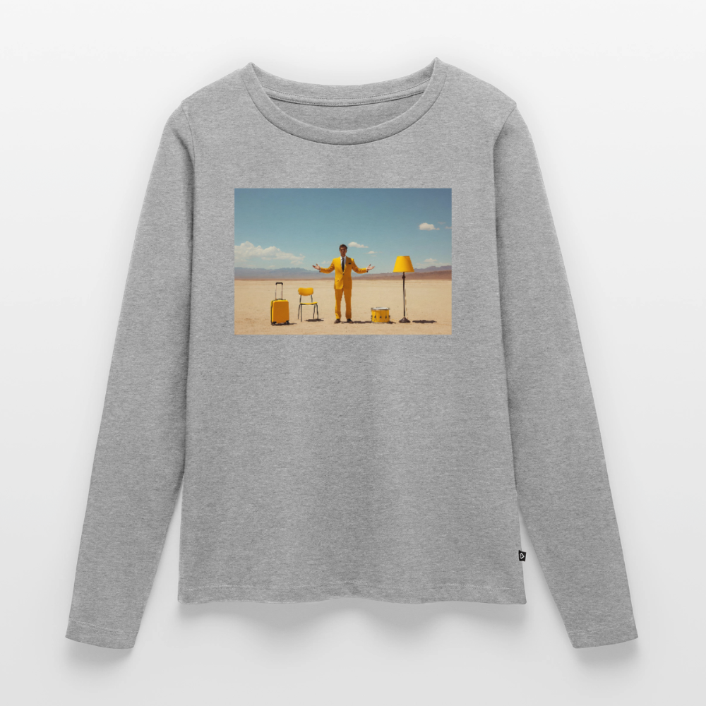 Alles im Griff (theoretisch) | Frauen Premium Bio Langarmshirt - Grau meliert