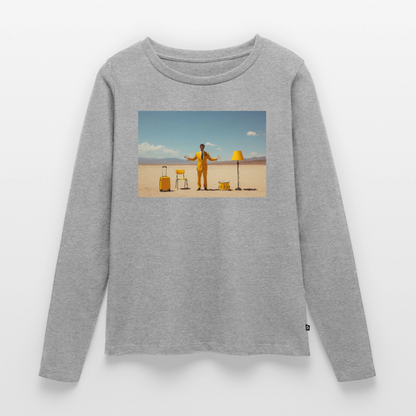 Alles im Griff (theoretisch) | Frauen Premium Bio Langarmshirt - Grau meliert