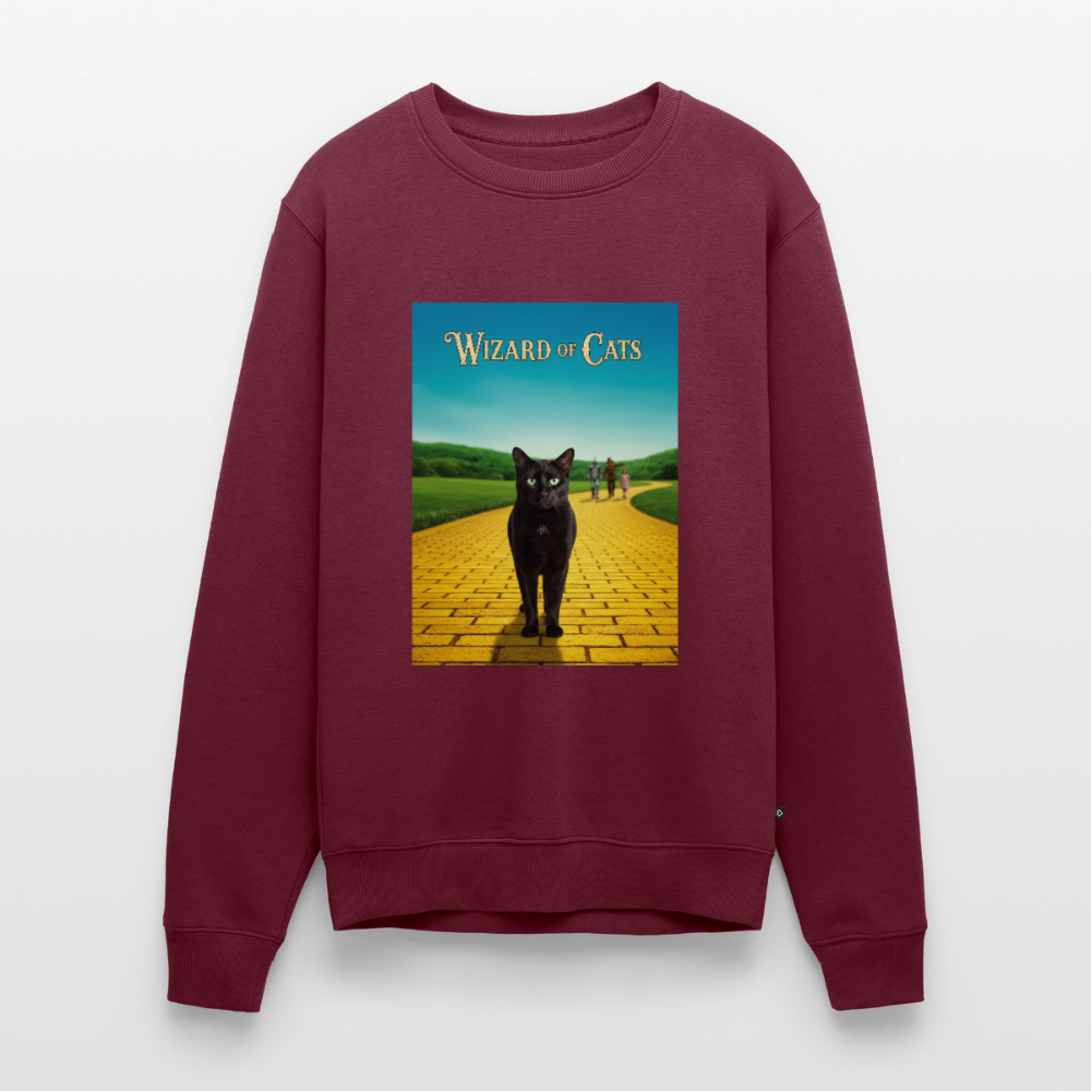 Wizard of Cats – Der gelbe Weg gehört Krümel |  Männer Premium Pullover - Burgunderrot