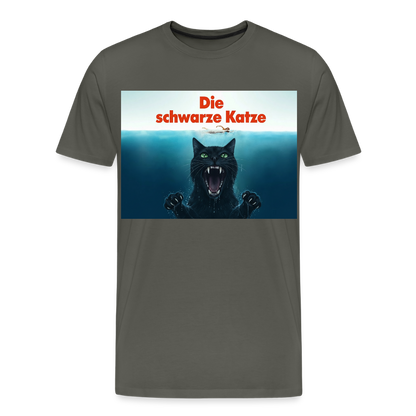 Die schwarze Katze – Krümel taucht auf | Männer Premium T-Shirt - Asphalt