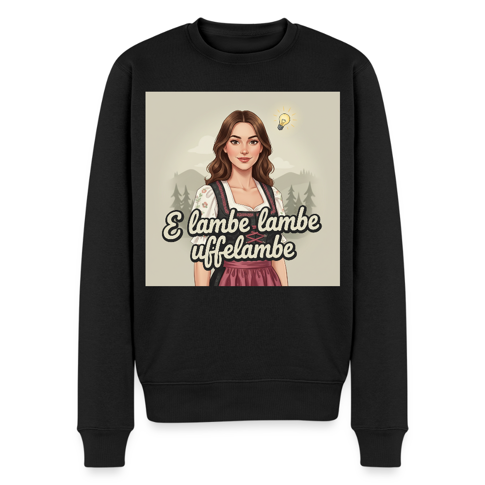 E Lambe, lambe, uffelambe – Alemannischer Geistesblitz |  Männer Premium Pullover - Schwarz