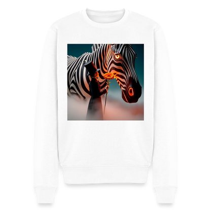 Blumen für ein Zebra |  Männer Premium Pullover - Weiß