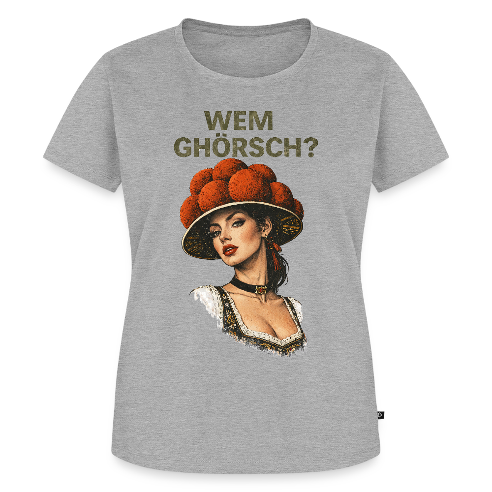 Wem ghörsch? – Schwarzwald Edition | Frauen Premium T-Shirt - Grau meliert