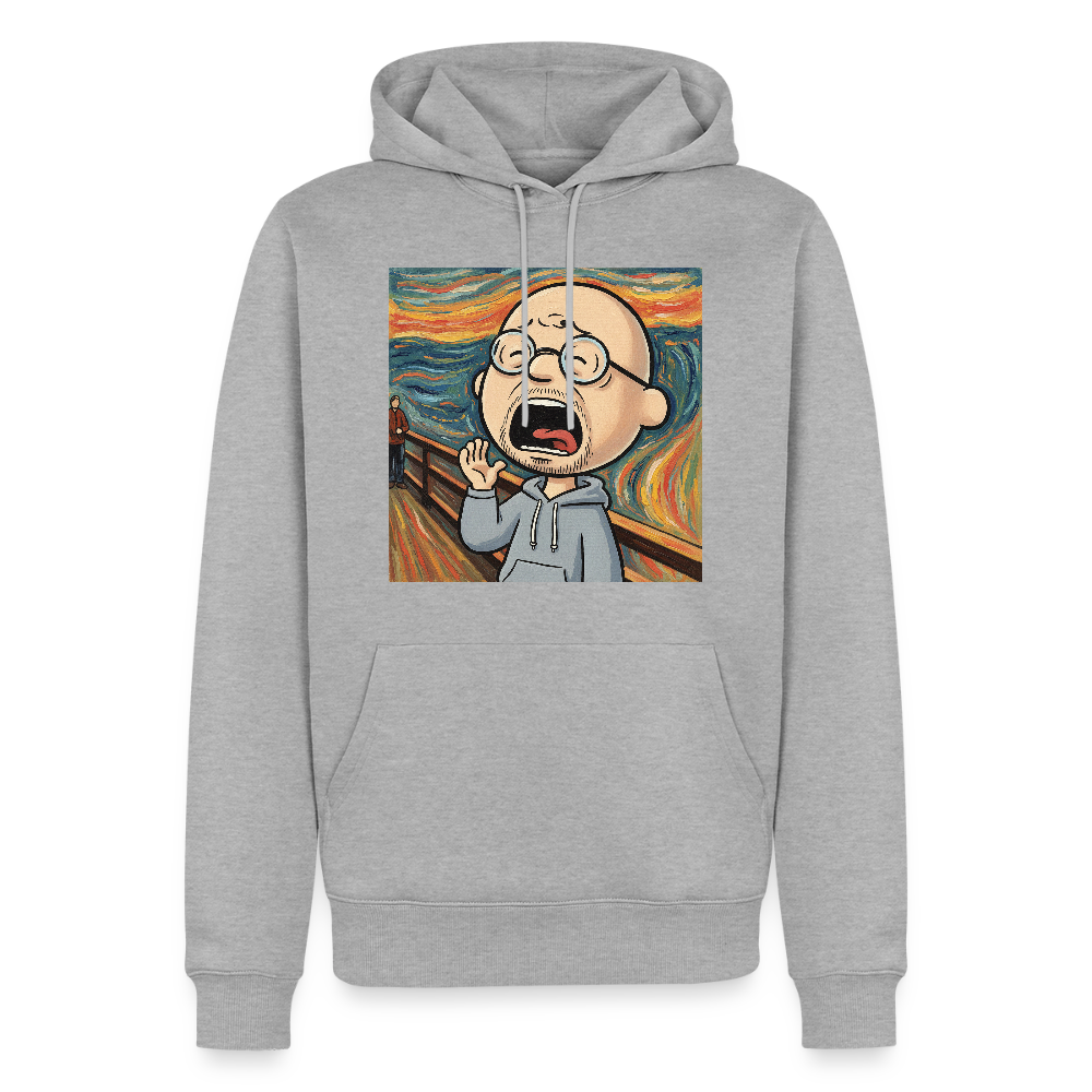 Der Schrei… aber heute bin ich dran | Männer Premium Hoodie - Grau meliert
