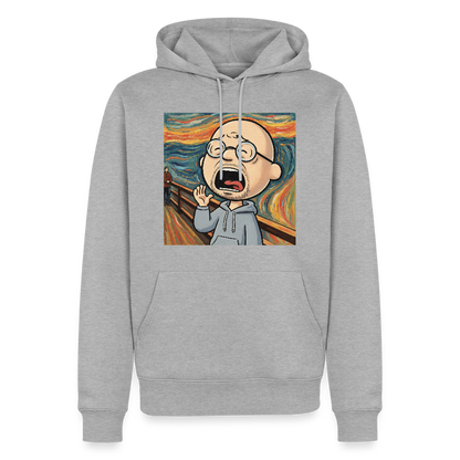 Der Schrei… aber heute bin ich dran | Männer Premium Hoodie - Grau meliert
